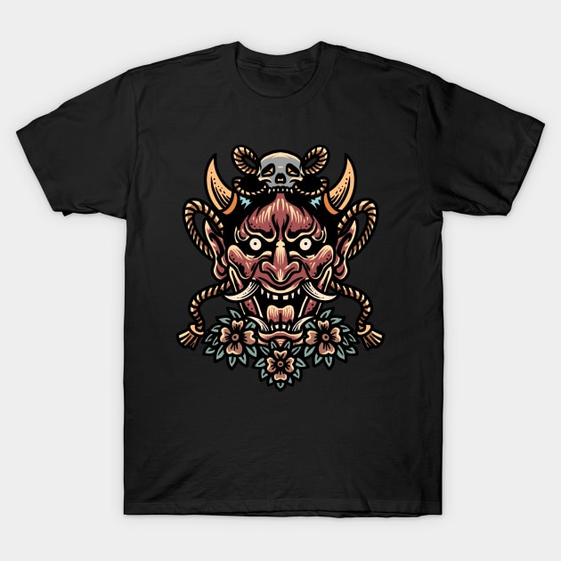 raging oni oriental tattoo T-Shirt by donipacoceng